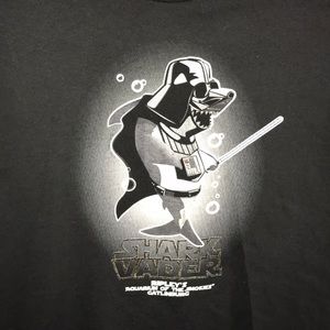 Shark Vader logo tee